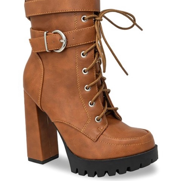 🔥 Cognac Liane Combat Bootie - Women - Picture 2 of 2